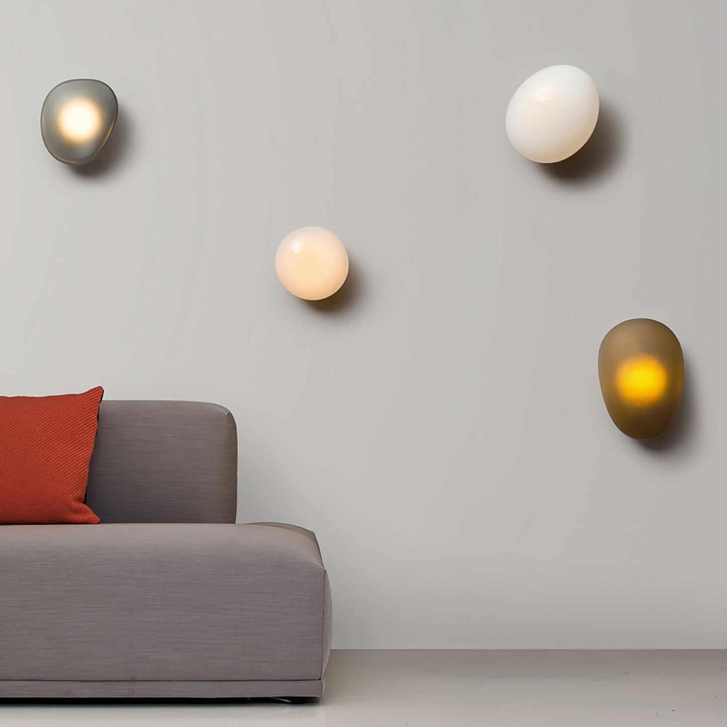 Vakkerlight Bubble Glass Wall Lamp Modern Translucent Pebble Design