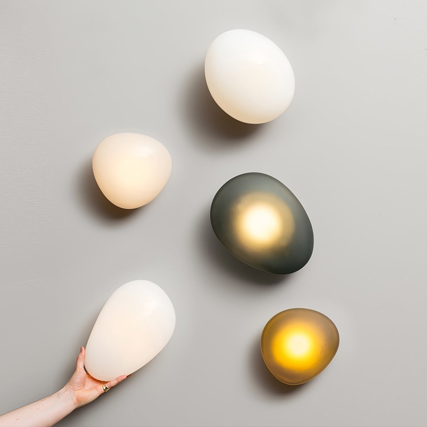 Vakkerlight Bubble Glass Wall Lamp Modern Translucent Pebble Design