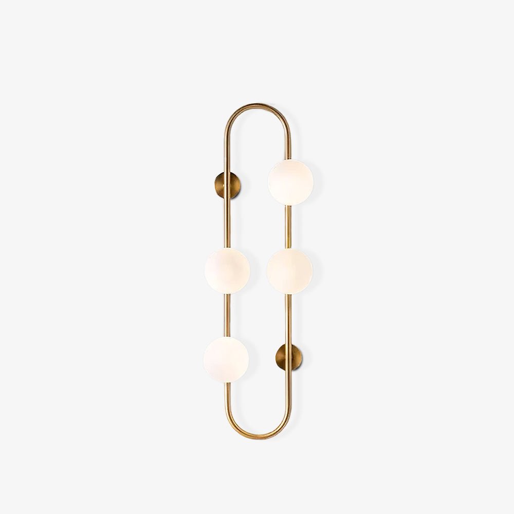 Buch Multi-Bulb Gold & Black Wall Lamp with Glass Shades