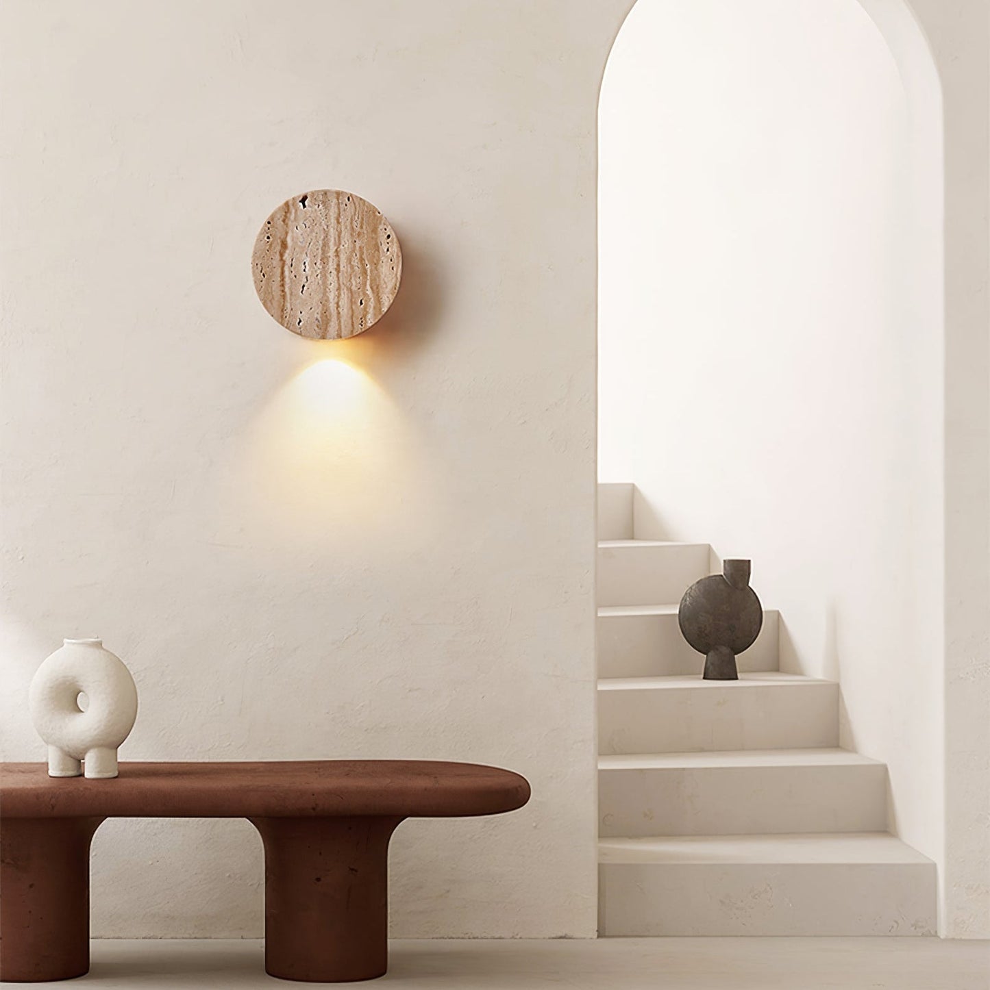 Caelan Travertine Wall Sconce - YIOSI