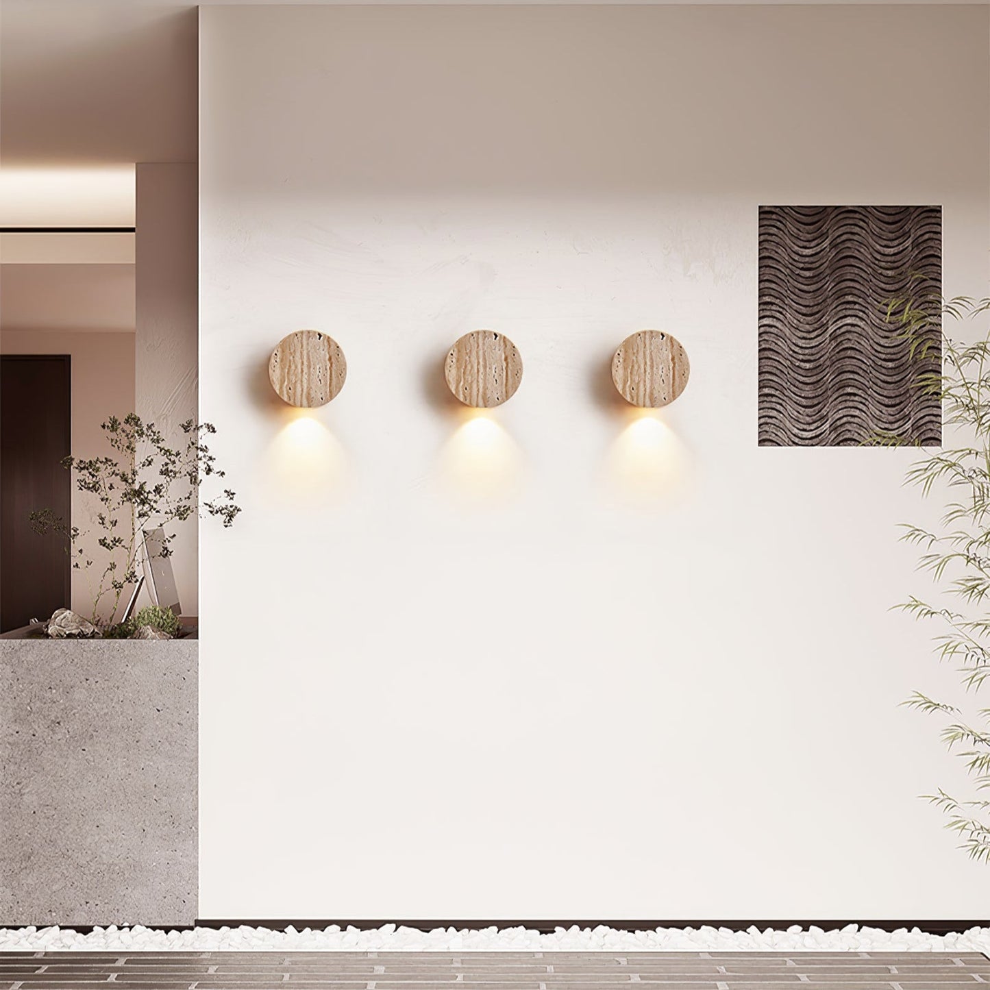 Caelan Travertine Wall Sconce - YIOSI