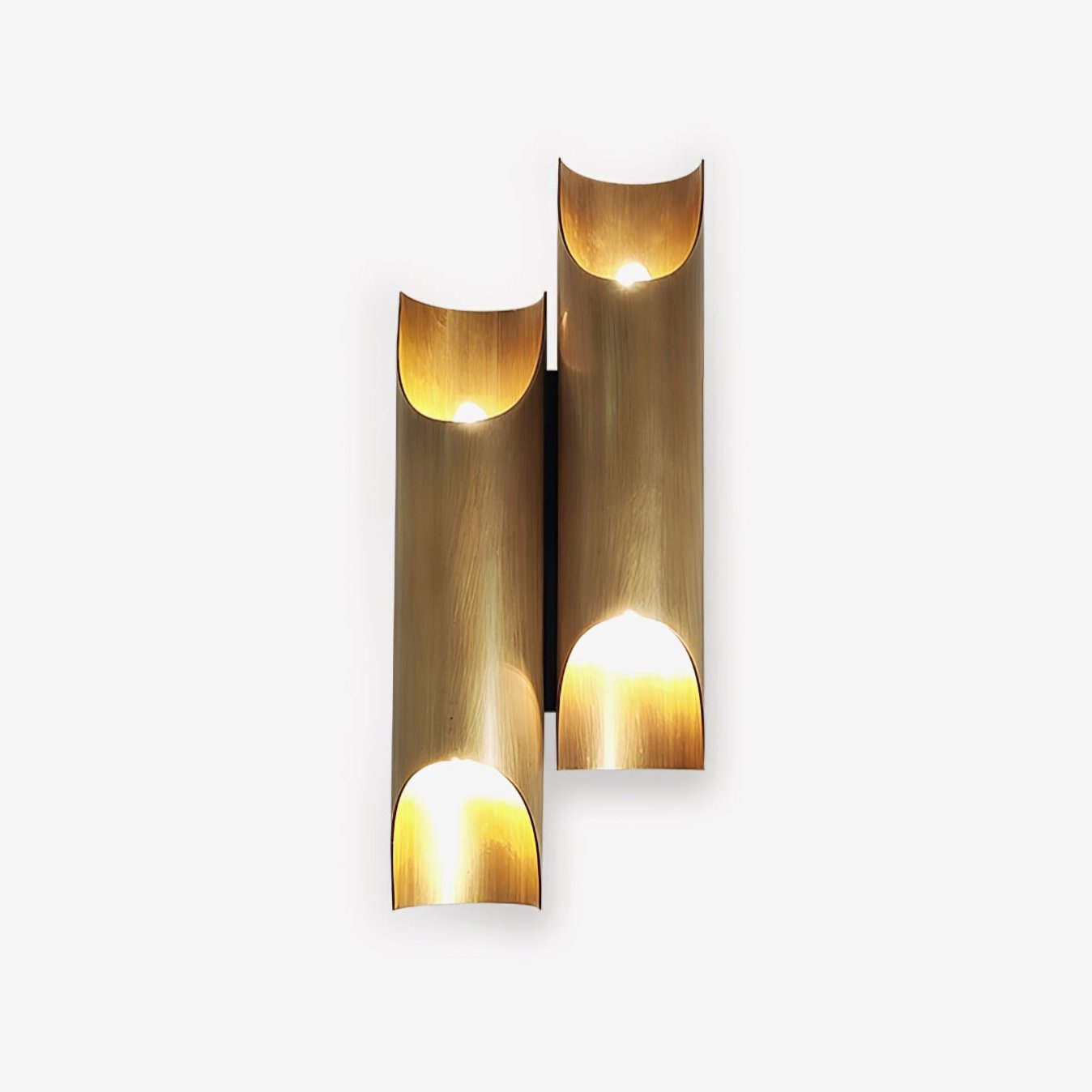 Elegant Callahan Brass Wall Lamp with Dual-Tube Design