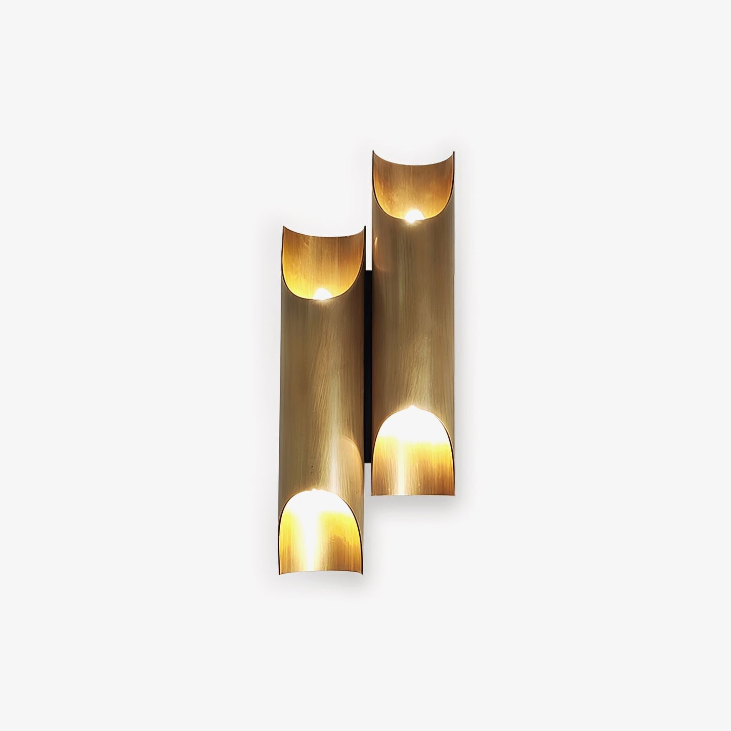 Elegant Callahan Brass Wall Lamp with Dual-Tube Design