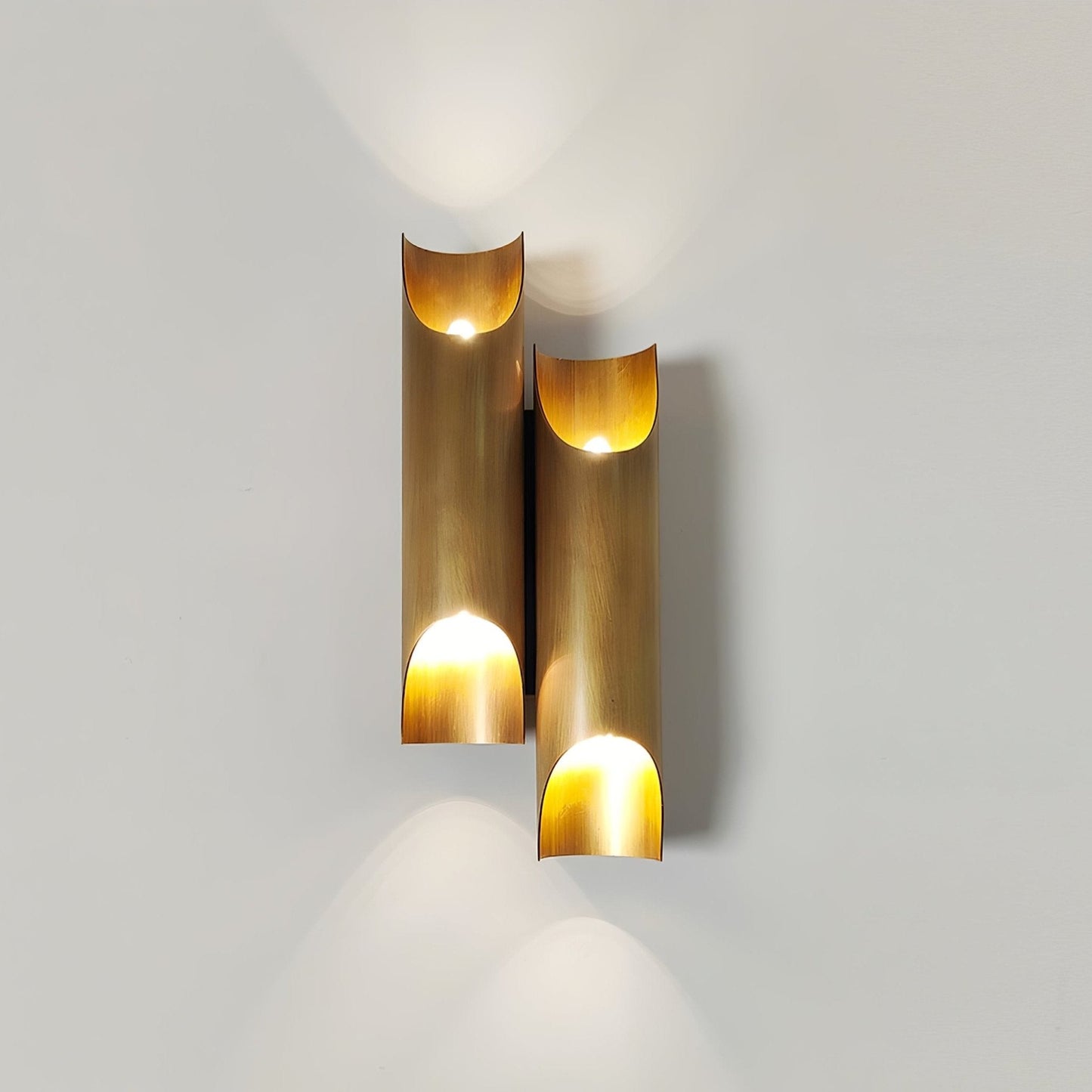 Elegant Callahan Brass Wall Lamp with Dual-Tube Design