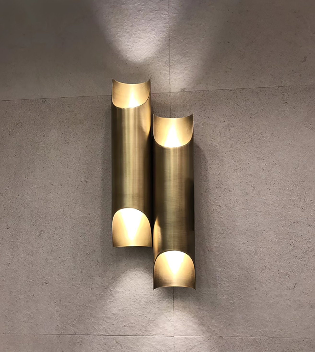 Elegant Callahan Brass Wall Lamp with Dual-Tube Design
