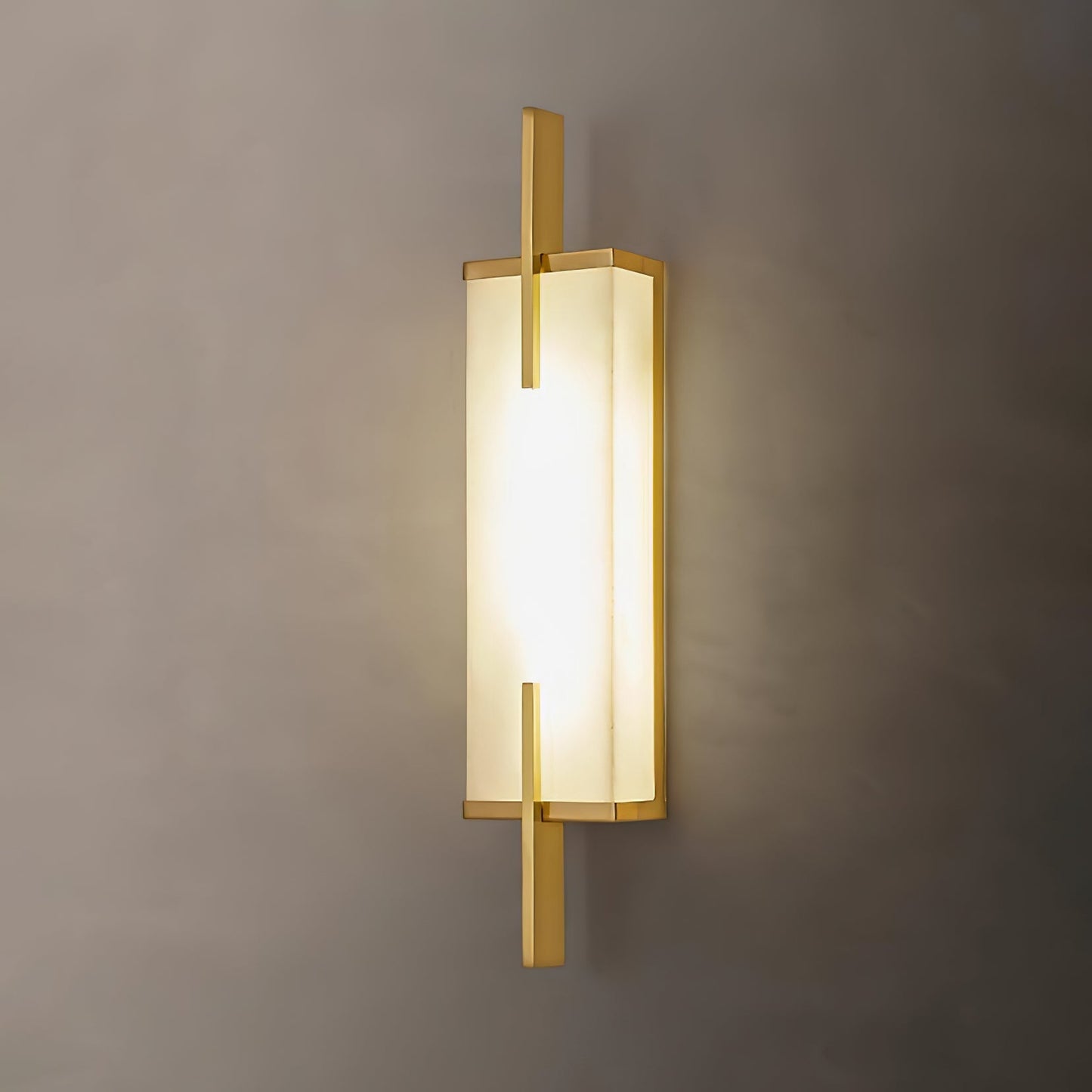 Calliope Wall Sconce Brass & Alabaster LED Light