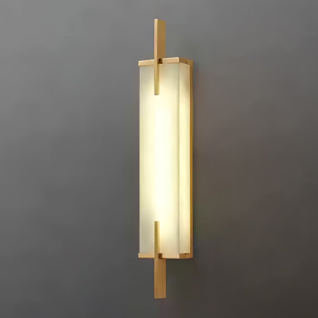Calliope Wall Sconce Brass & Alabaster LED Light