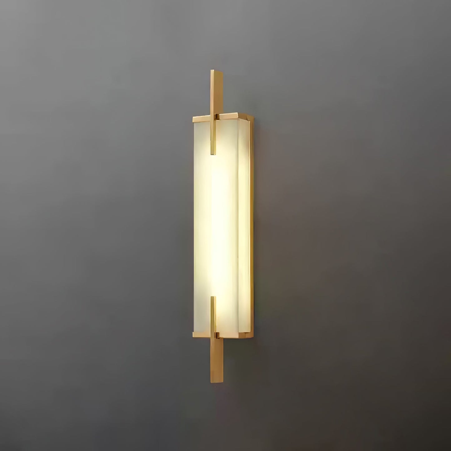 Calliope Wall Sconce Brass & Alabaster LED Light