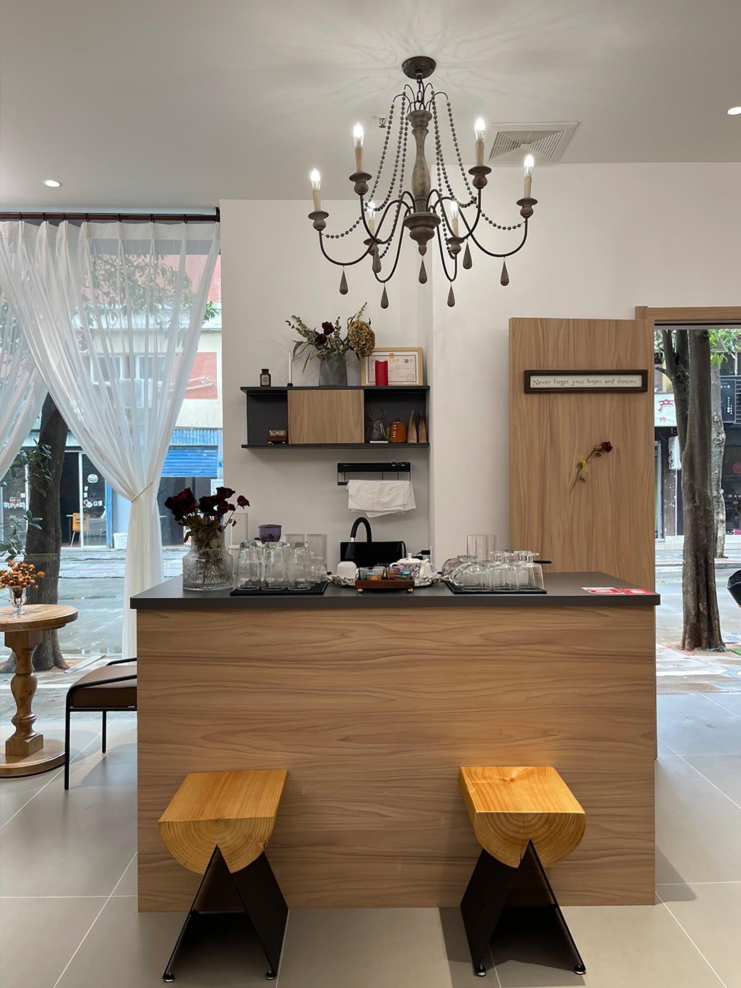 Candle Style Beaded Chandelier - YIOSI