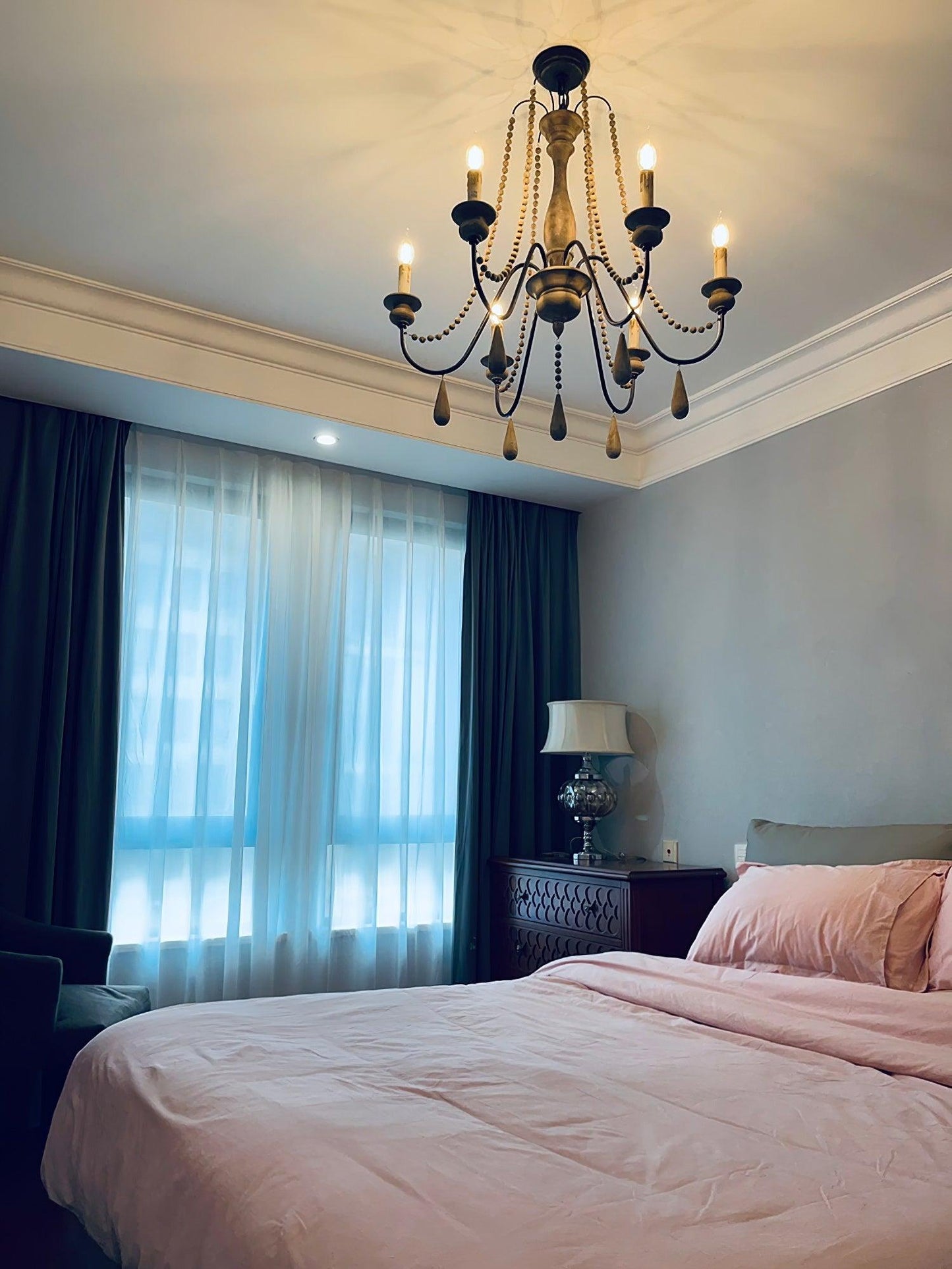 Candle Style Beaded Chandelier - YIOSI