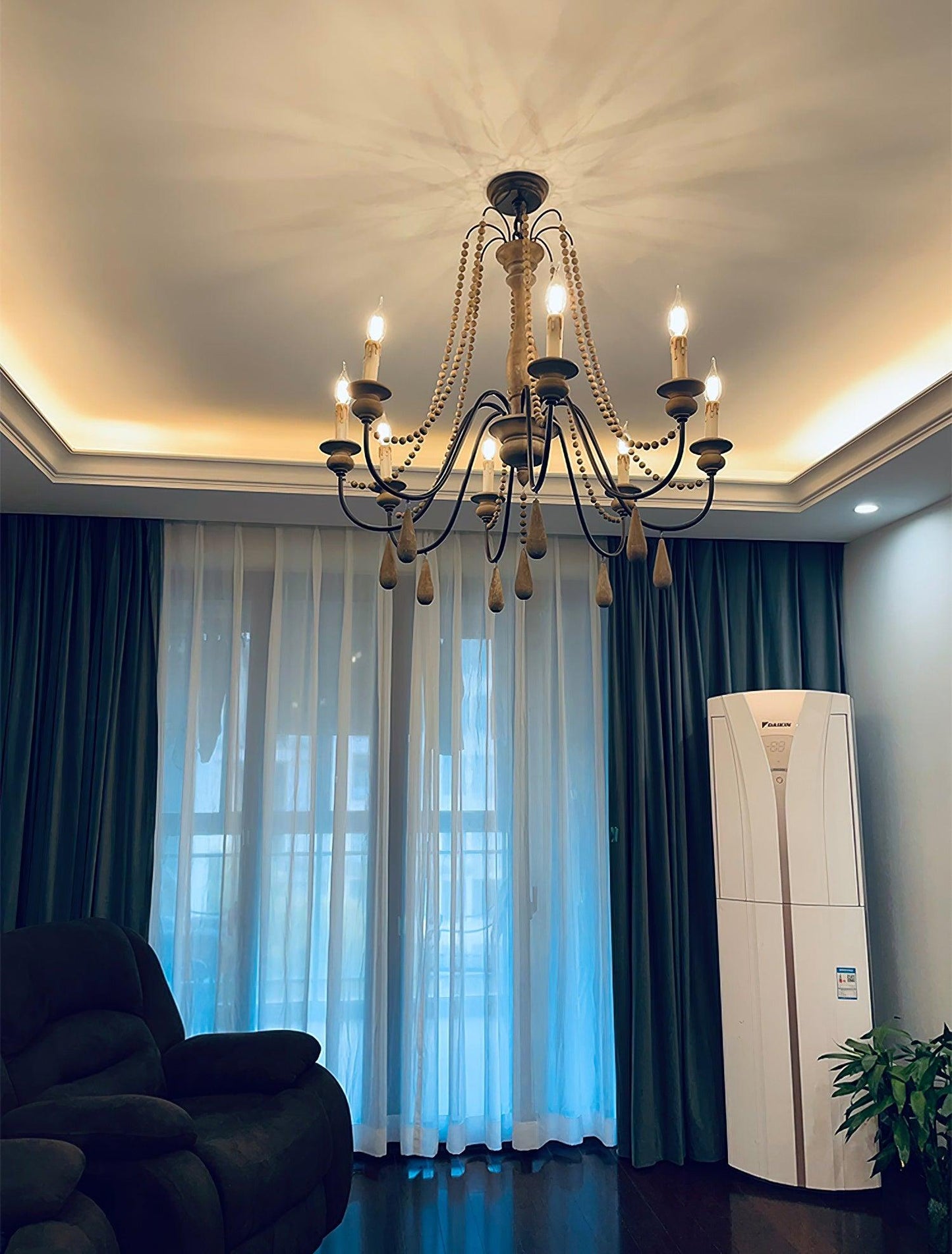 Candle Style Beaded Chandelier - YIOSI