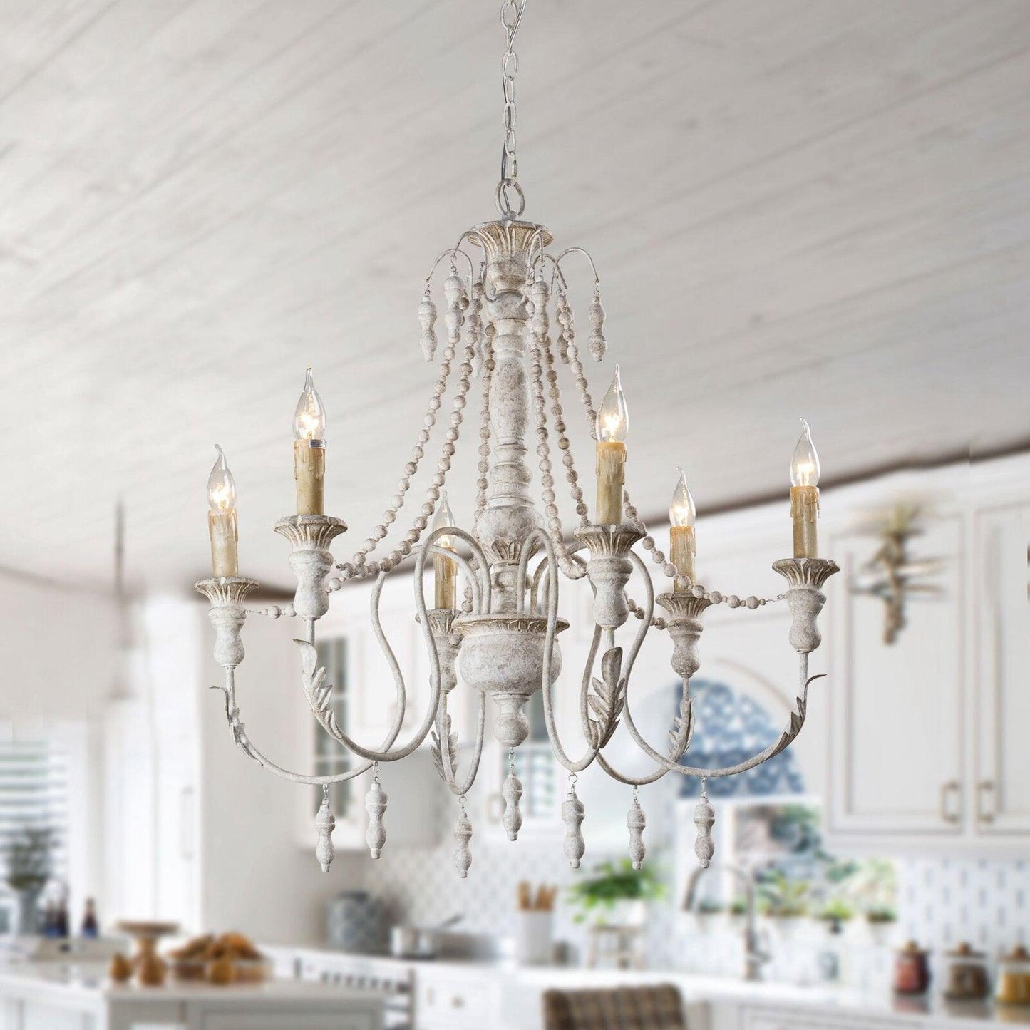 Candle Style Beaded Chandelier - YIOSI