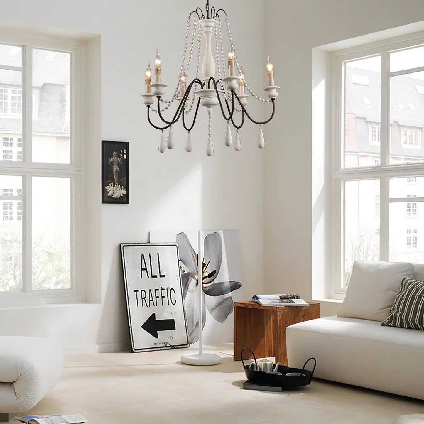 Candle Style Beaded Chandelier - YIOSI