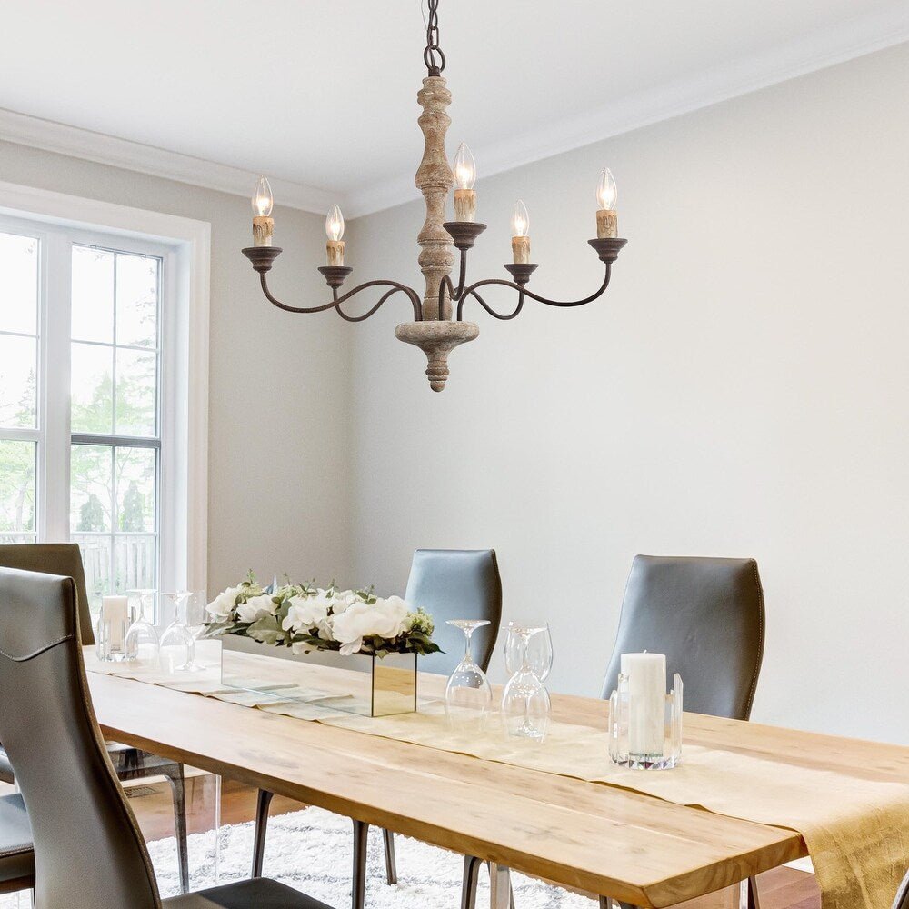 Candlestick Farmhouse chandelier - YIOSI