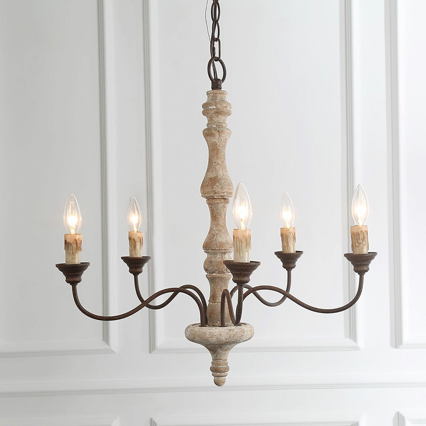 Candlestick Farmhouse chandelier - YIOSI