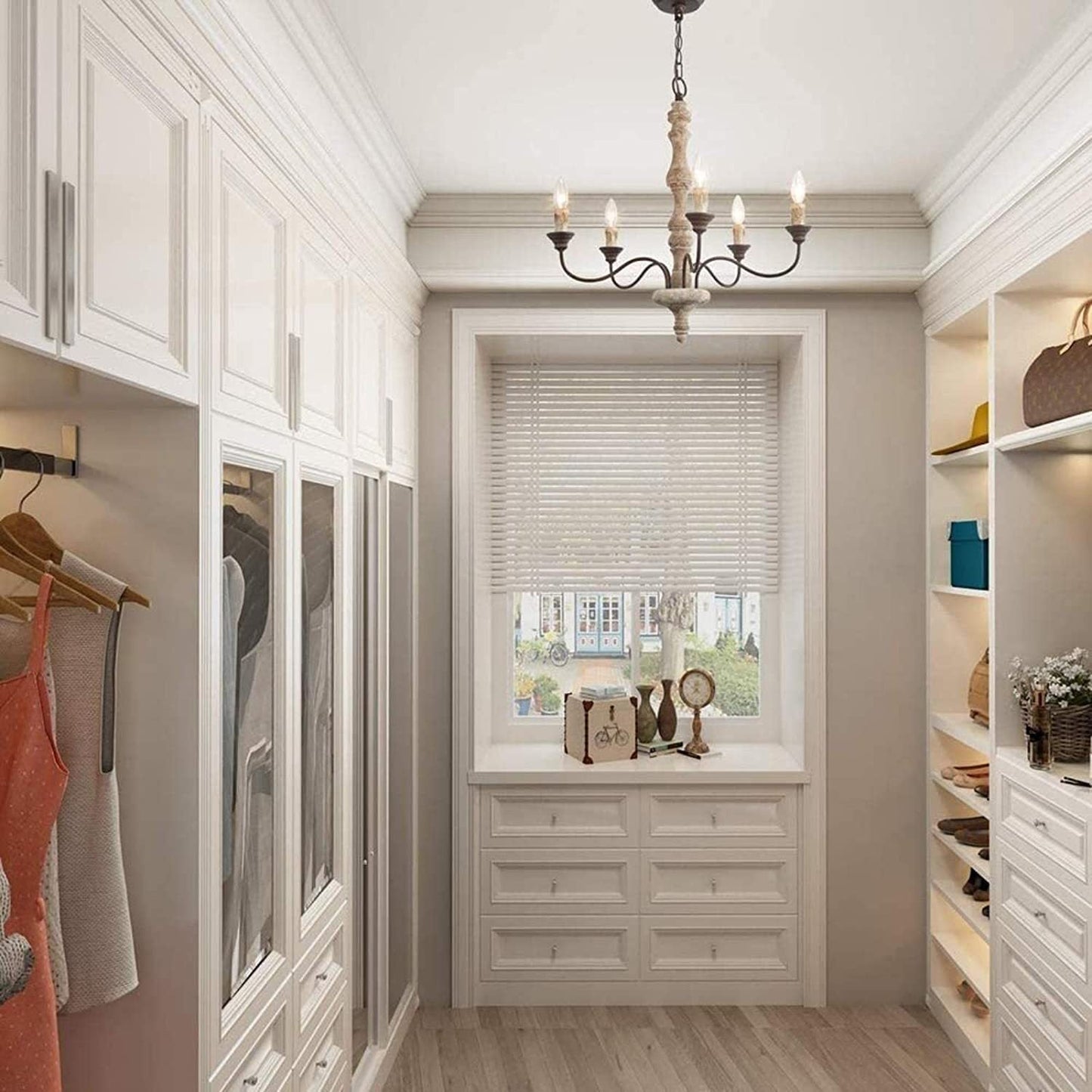 Candlestick Farmhouse chandelier - YIOSI