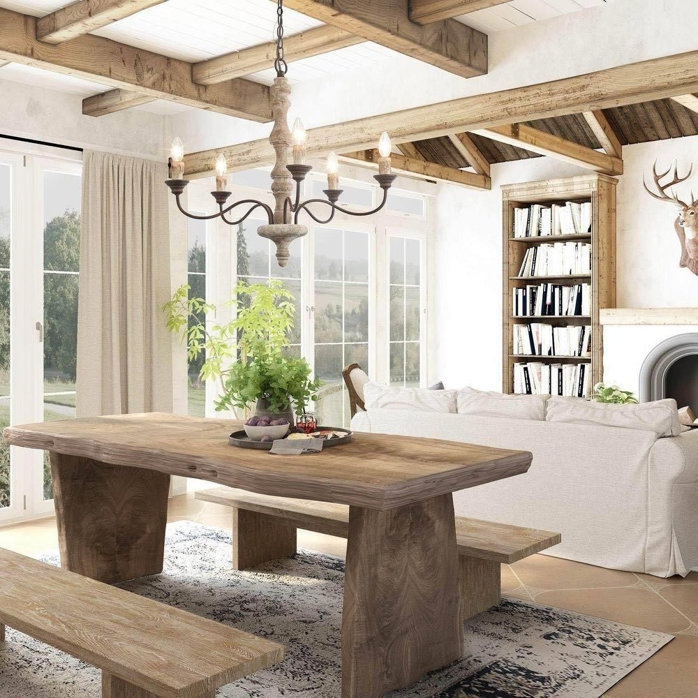Candlestick Farmhouse chandelier - YIOSI