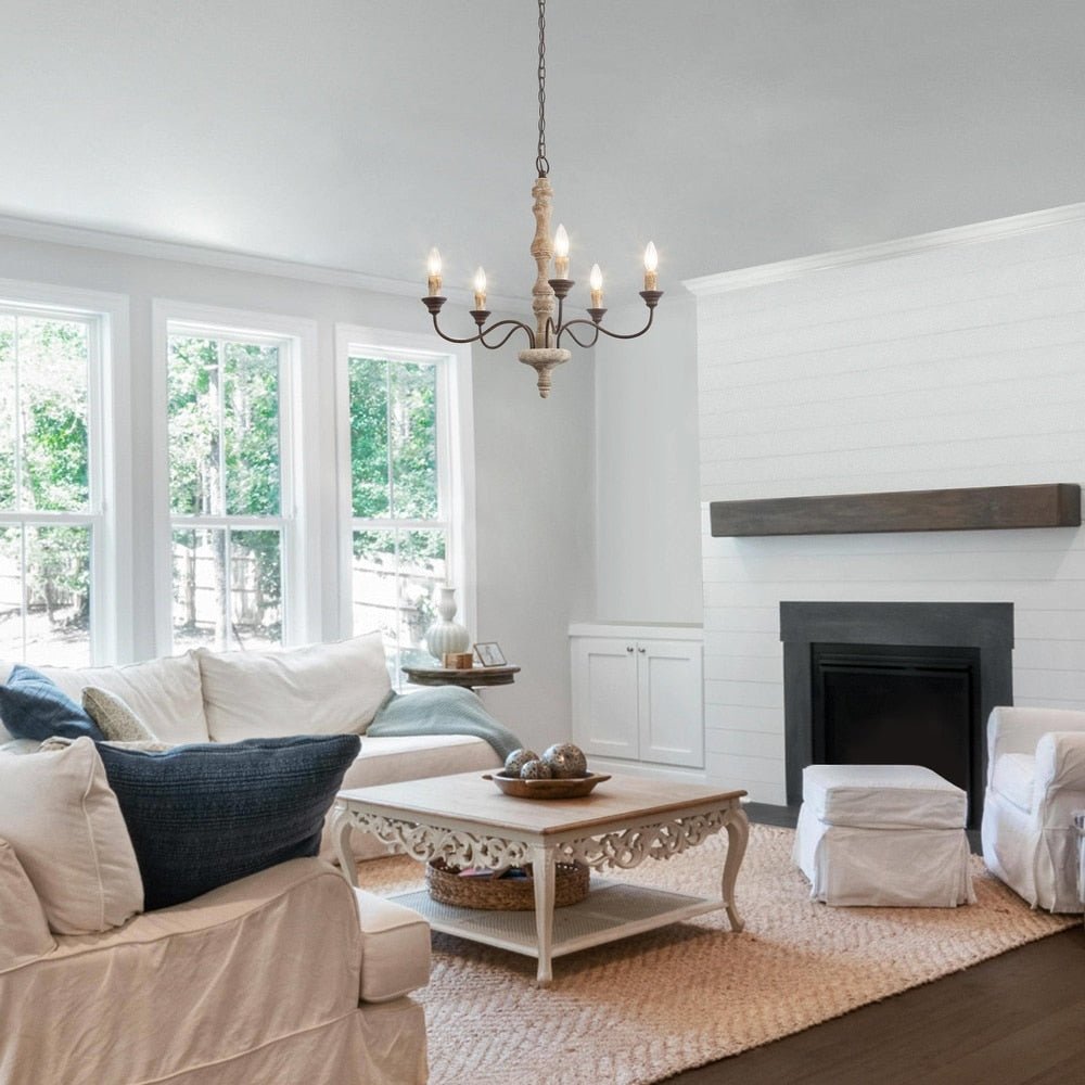 Candlestick Farmhouse chandelier - YIOSI
