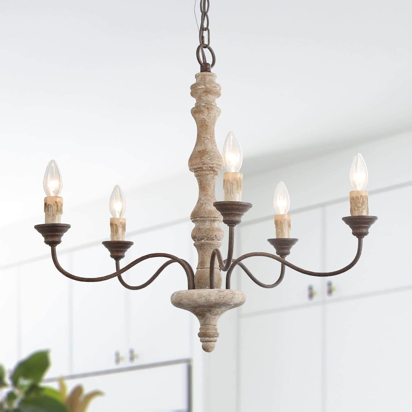 Candlestick Farmhouse chandelier - YIOSI