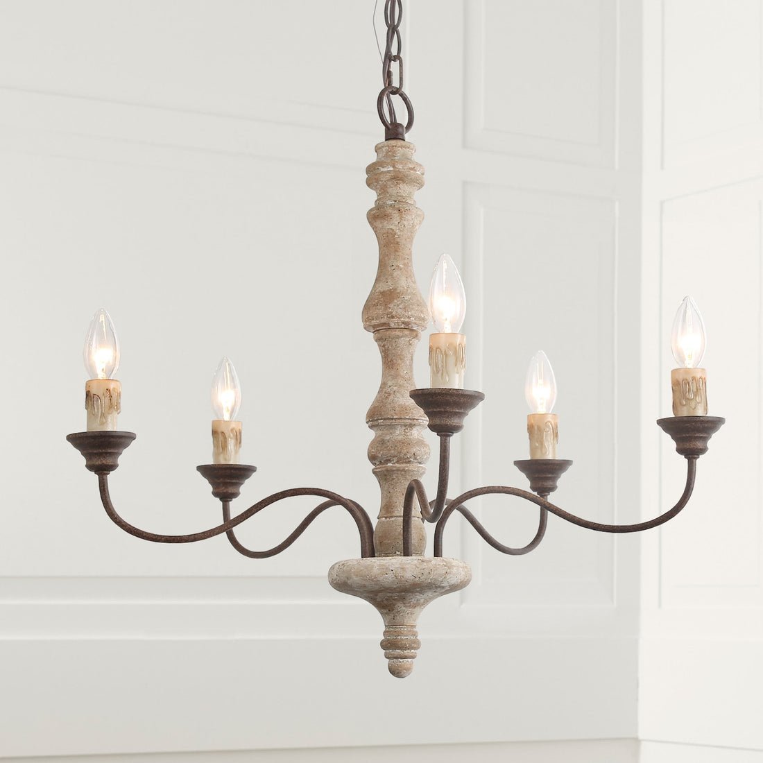 Candlestick Farmhouse chandelier - YIOSI