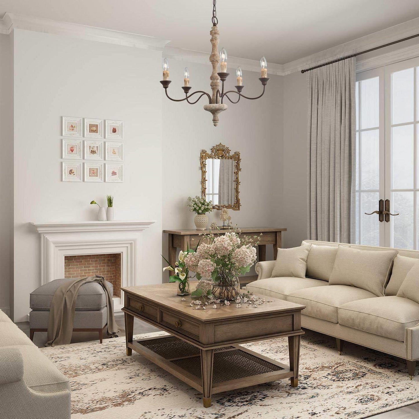 Candlestick Farmhouse chandelier - YIOSI
