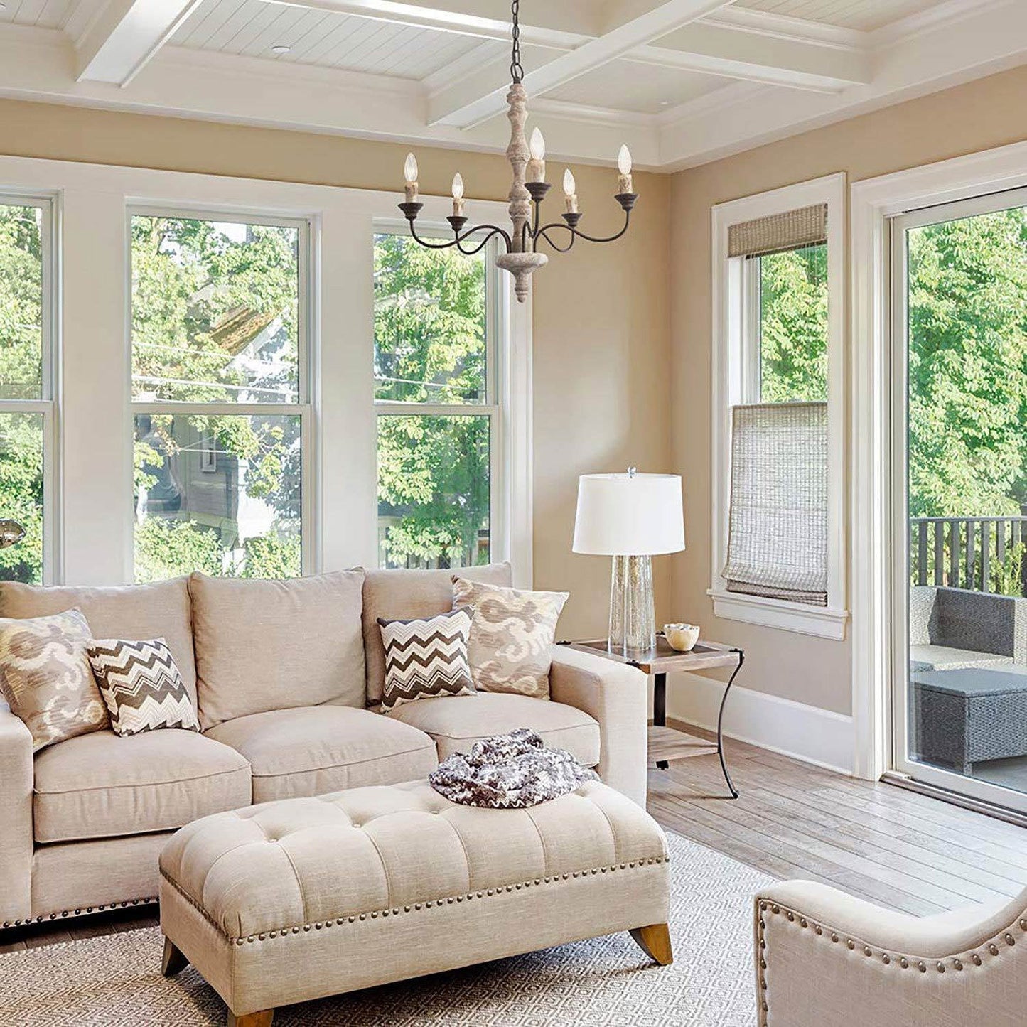 Candlestick Farmhouse chandelier - YIOSI