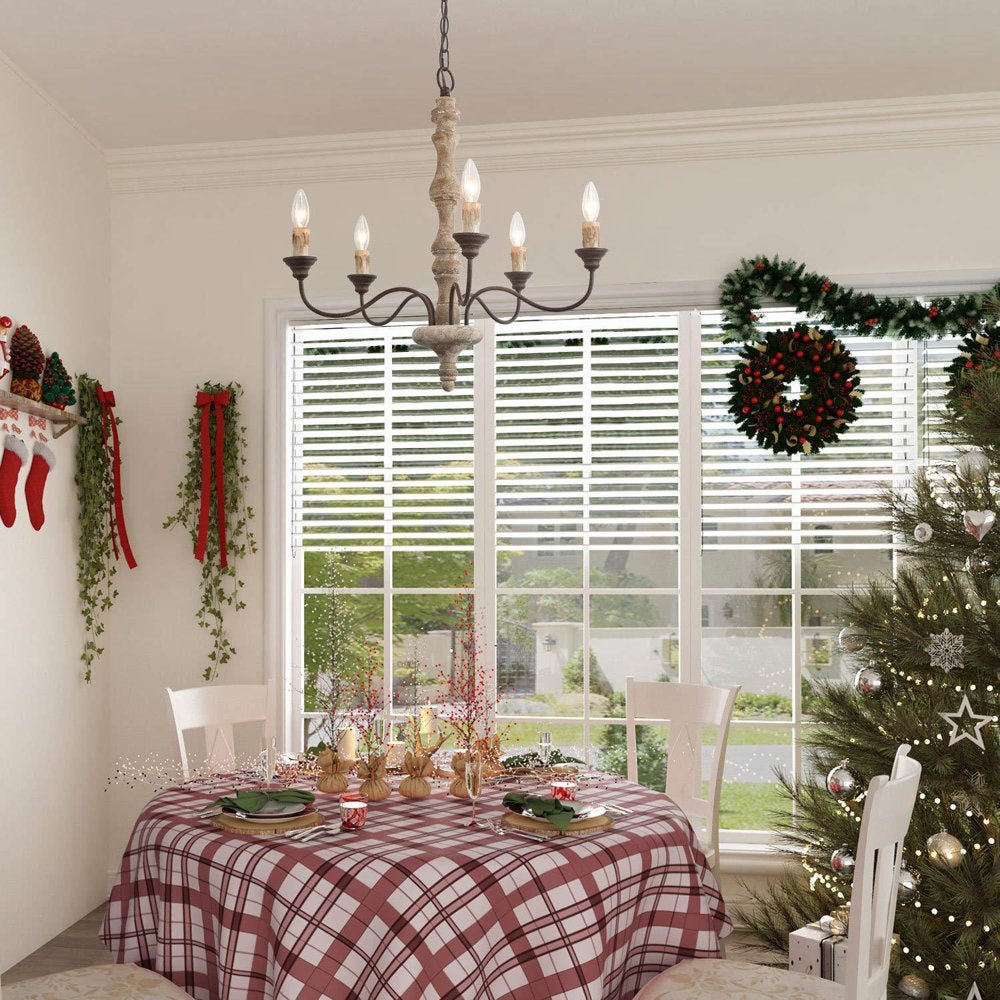 Candlestick Farmhouse chandelier - YIOSI