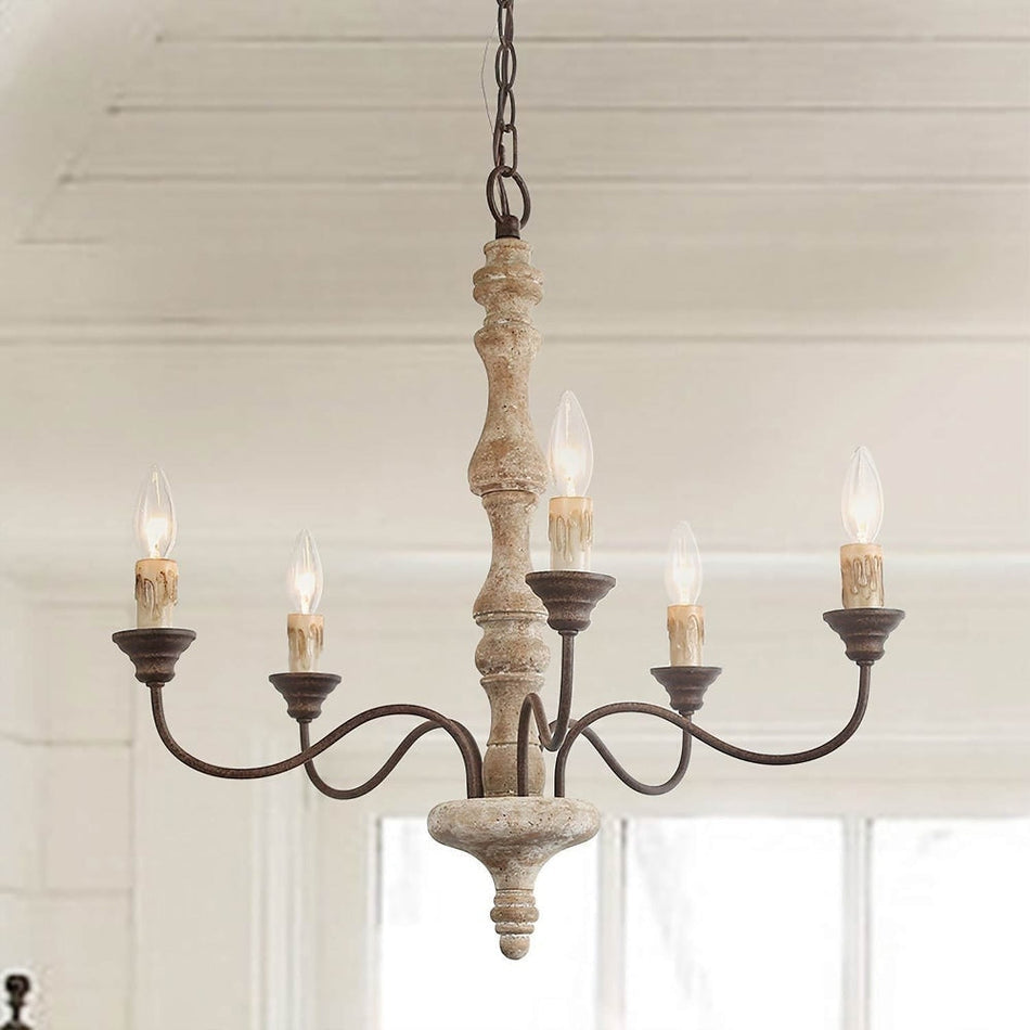 Candlestick Farmhouse chandelier - YIOSI