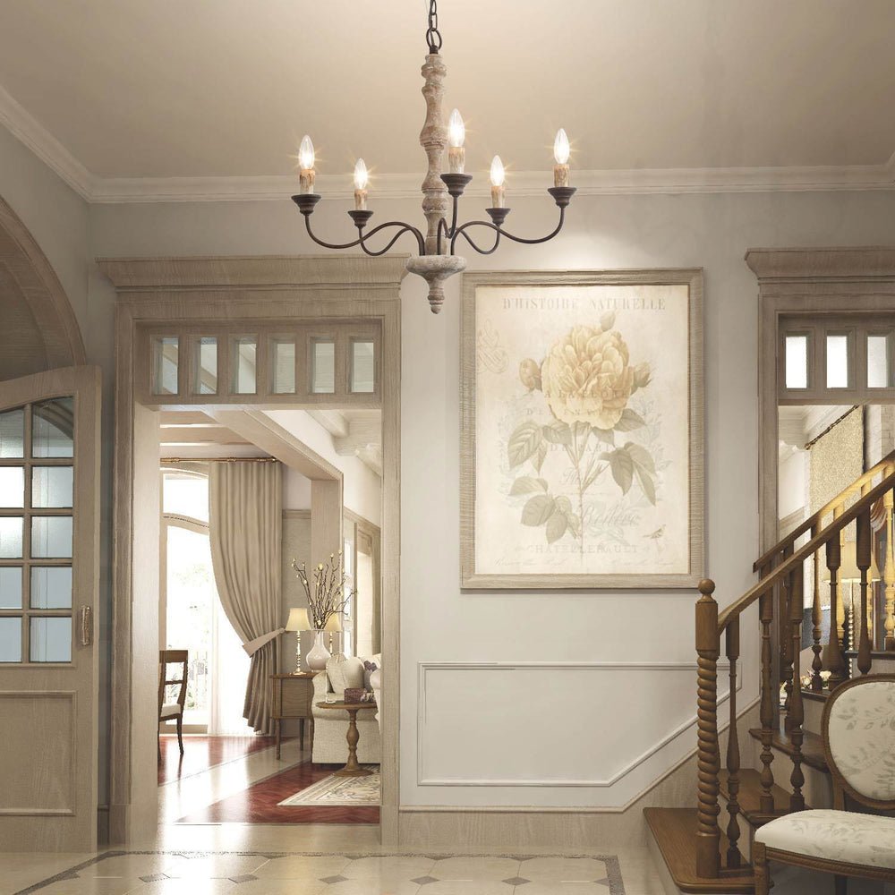 Candlestick Farmhouse chandelier - YIOSI