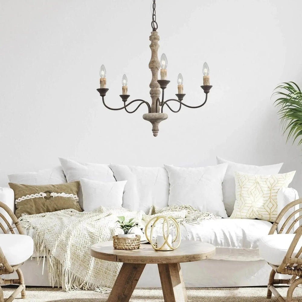 Candlestick Farmhouse chandelier - YIOSI