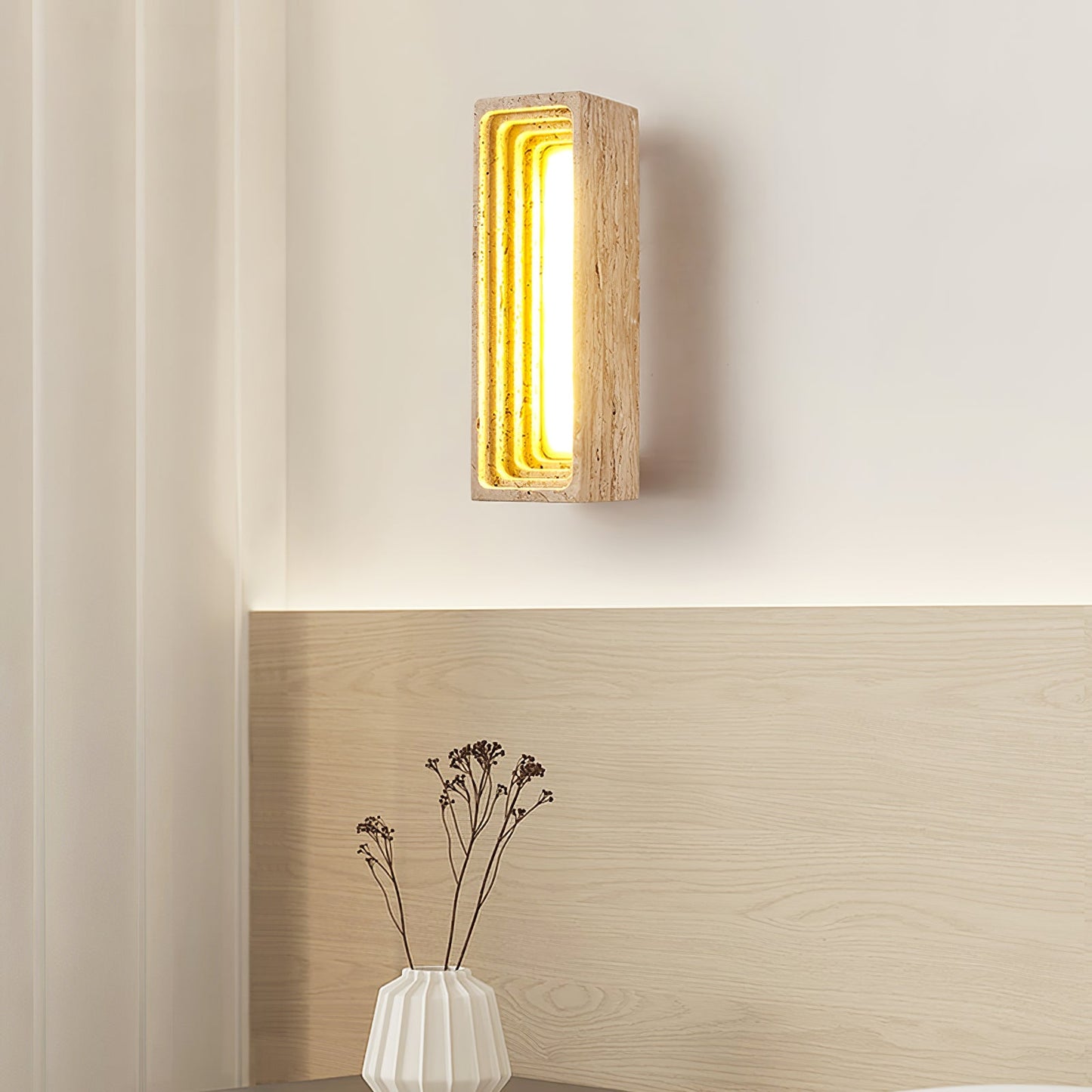 Canyon Travertine Wall Sconce - YIOSI