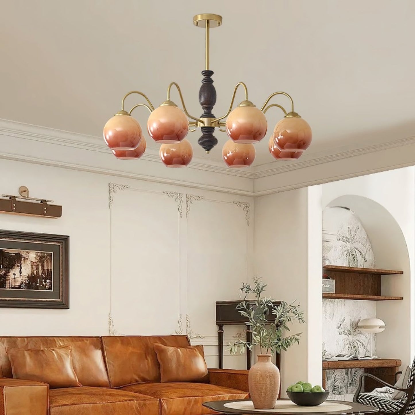 Caramel Orb Chandelier - YIOSI