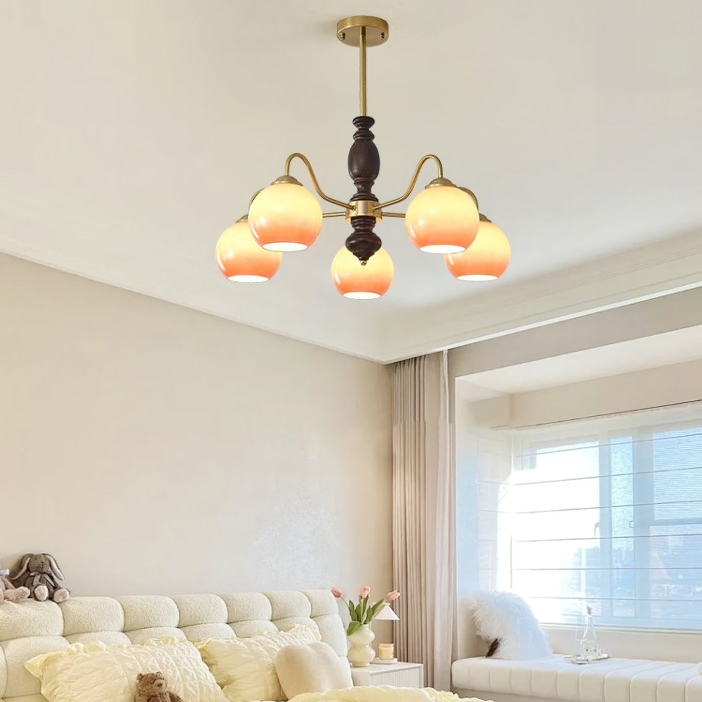 Caramel Orb Chandelier - YIOSI