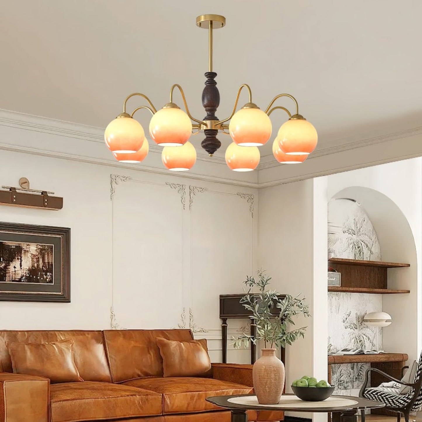 Caramel Orb Chandelier - YIOSI