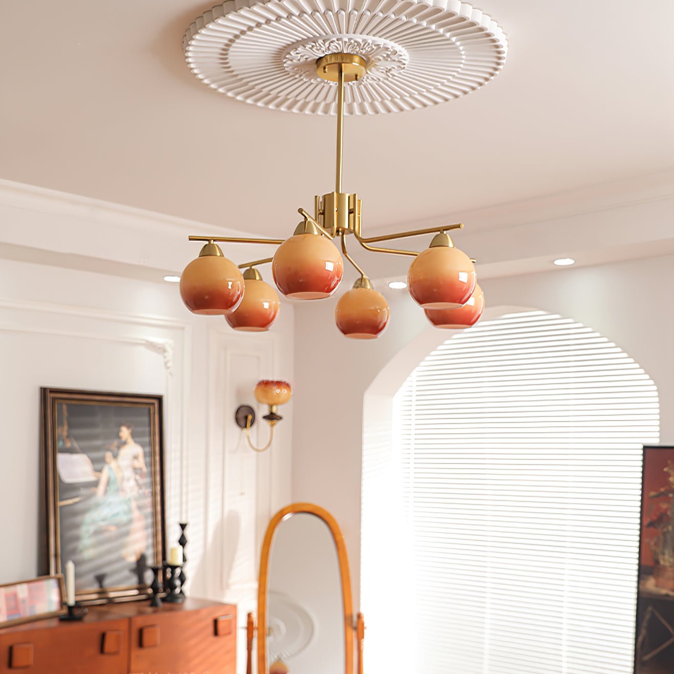 Caramel Sphere Chandelier - YIOSI