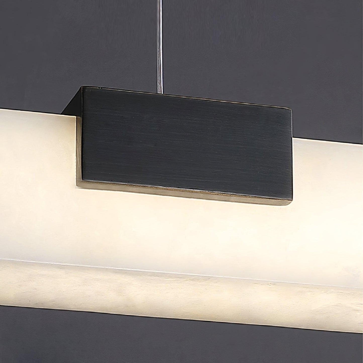 Cary Alabaster Pendant Light – Black & White Brass Finish