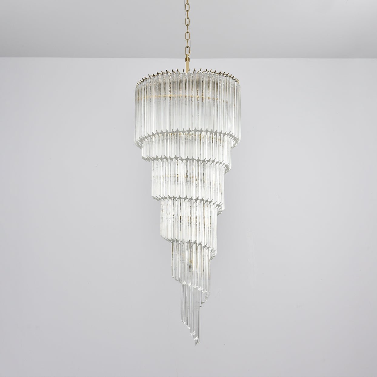 Cascada Spiral Clear Chandelier - YIOSI