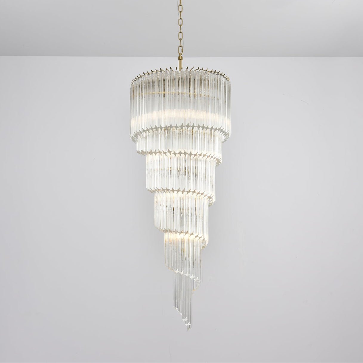 Cascada Spiral Clear Chandelier - YIOSI
