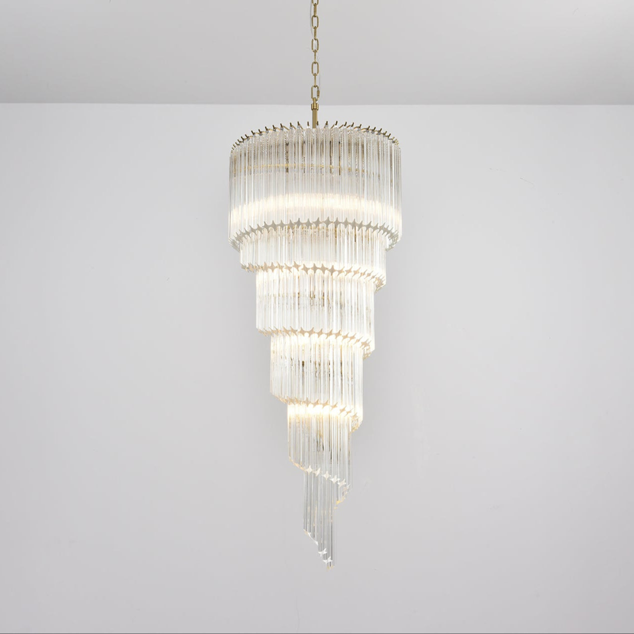 Cascada Spiral Clear Chandelier - YIOSI