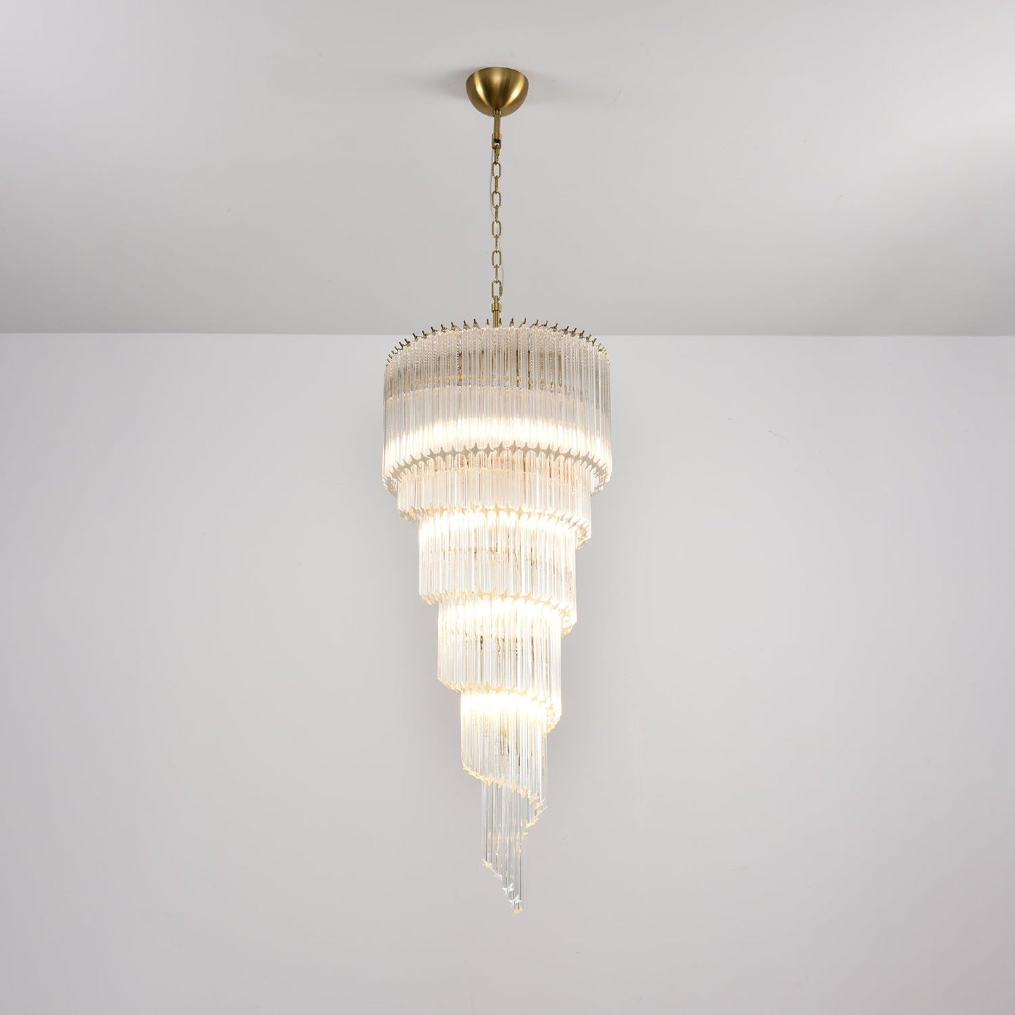 Cascada Spiral Clear Chandelier - YIOSI