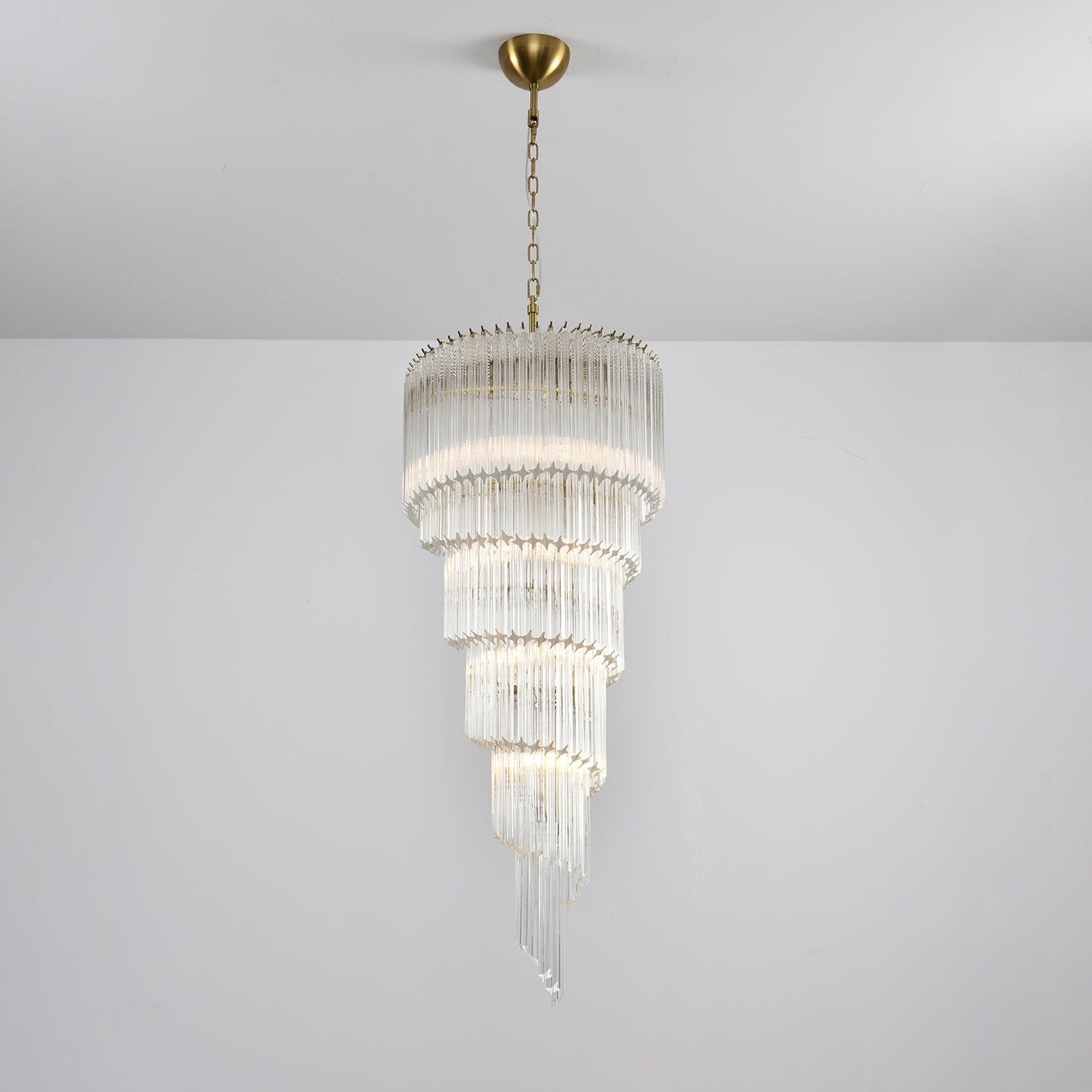 Cascada Spiral Clear Chandelier - YIOSI