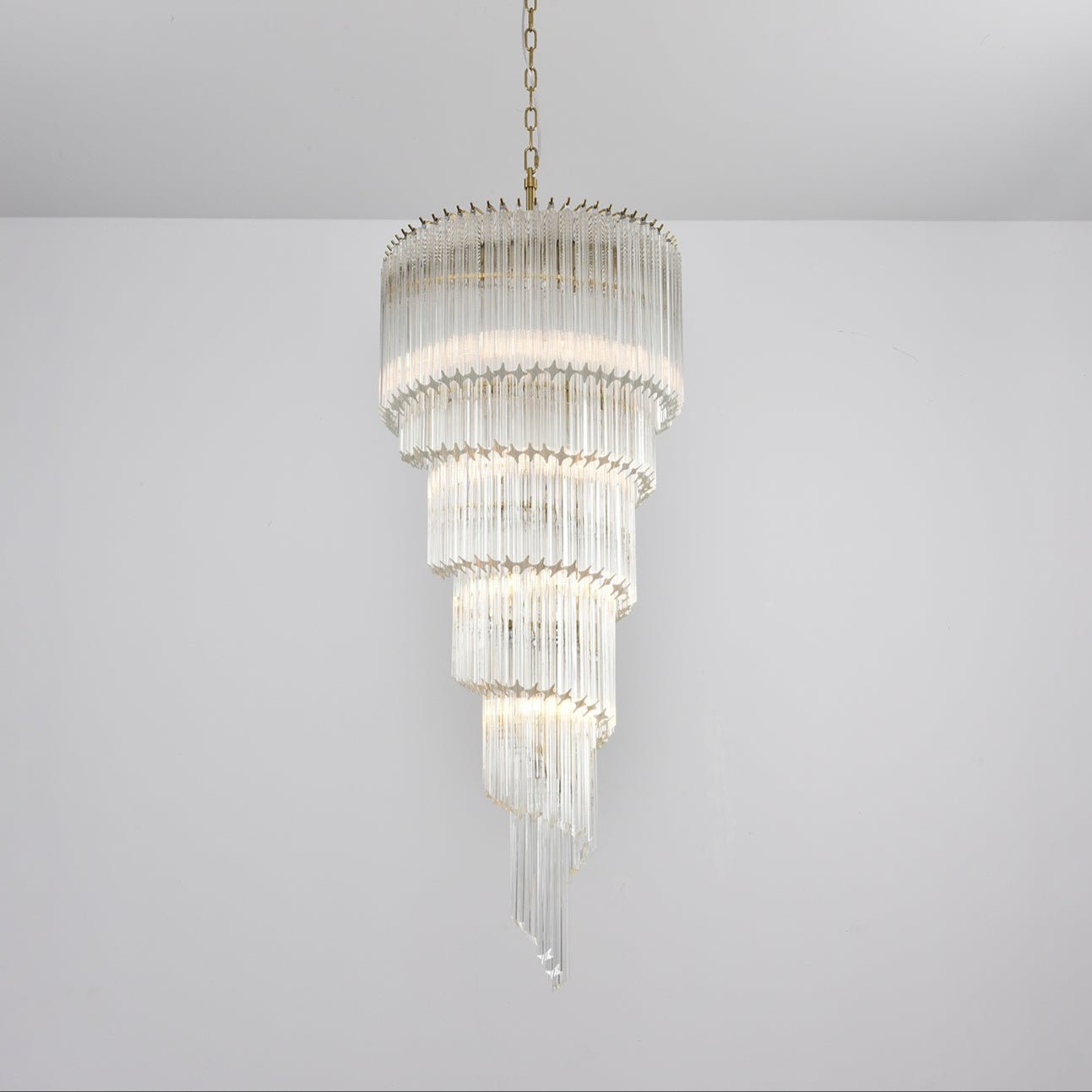 Cascada Spiral Clear Chandelier - YIOSI