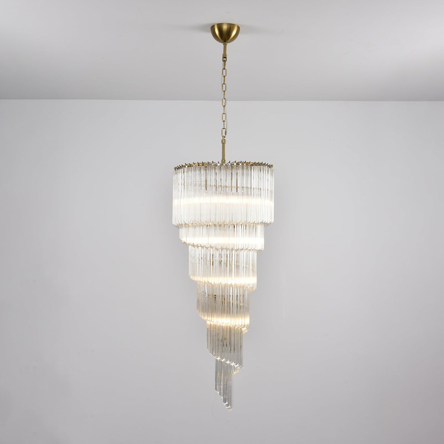 Cascada Spiral Clear Chandelier - YIOSI