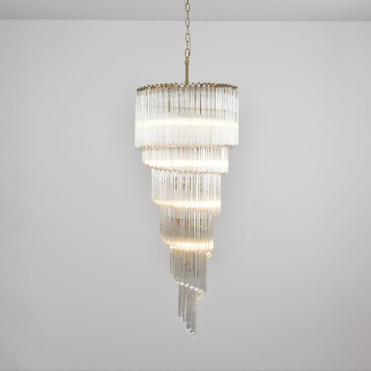 Cascada Spiral Clear Chandelier - YIOSI