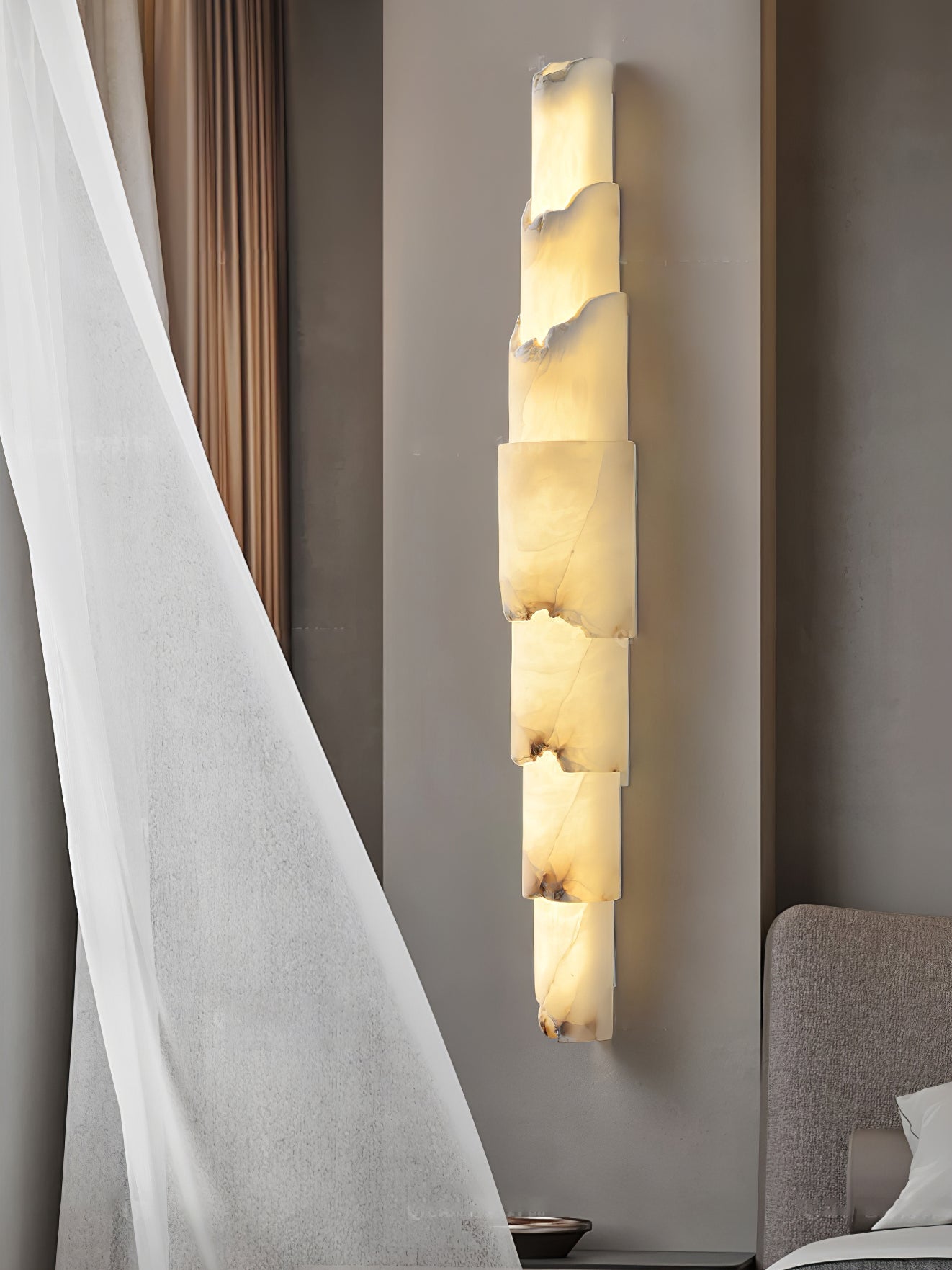 Cascading Alabaster Wall Sconce - YIOSI