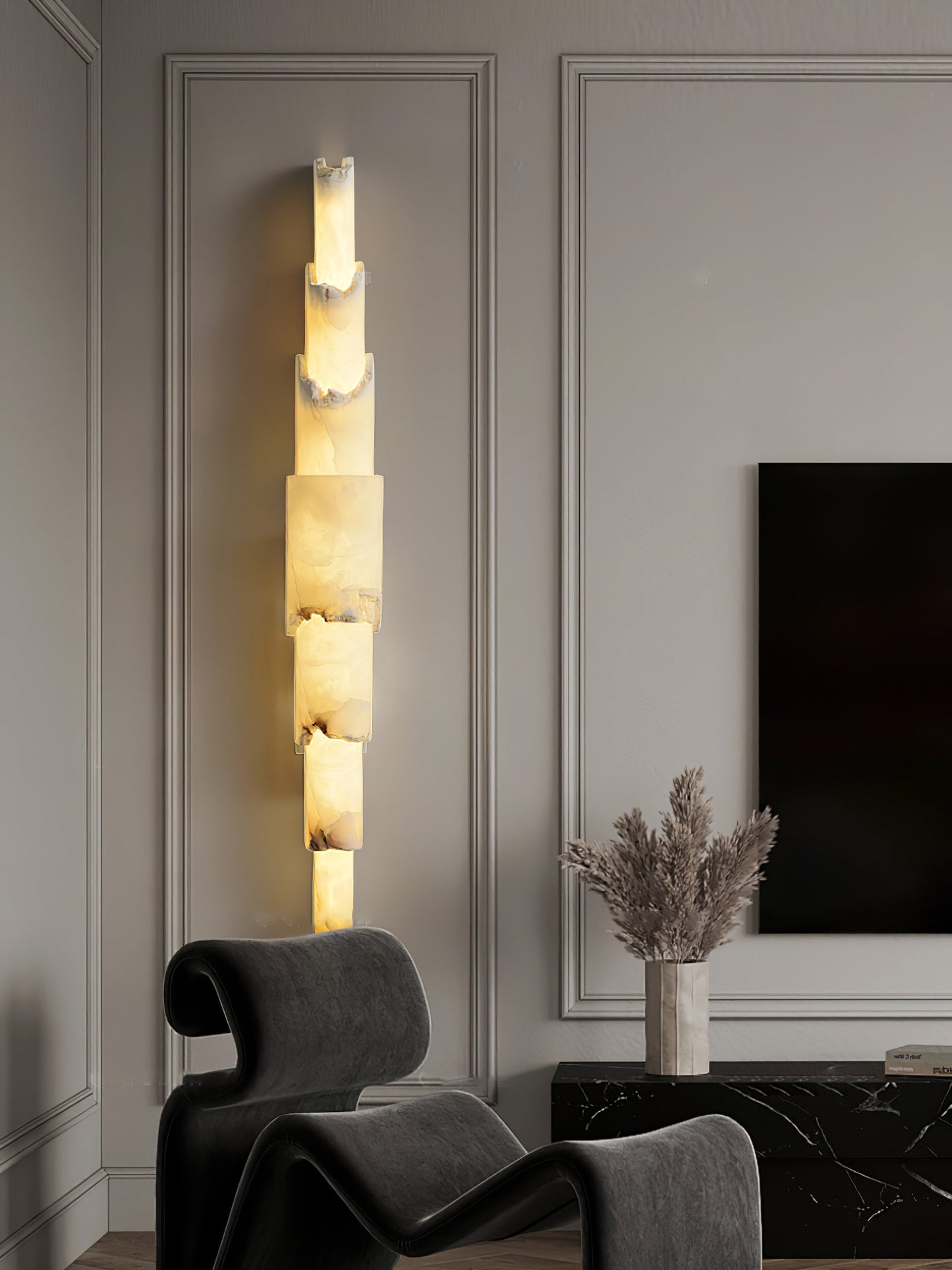 Cascading Alabaster Wall Sconce - YIOSI