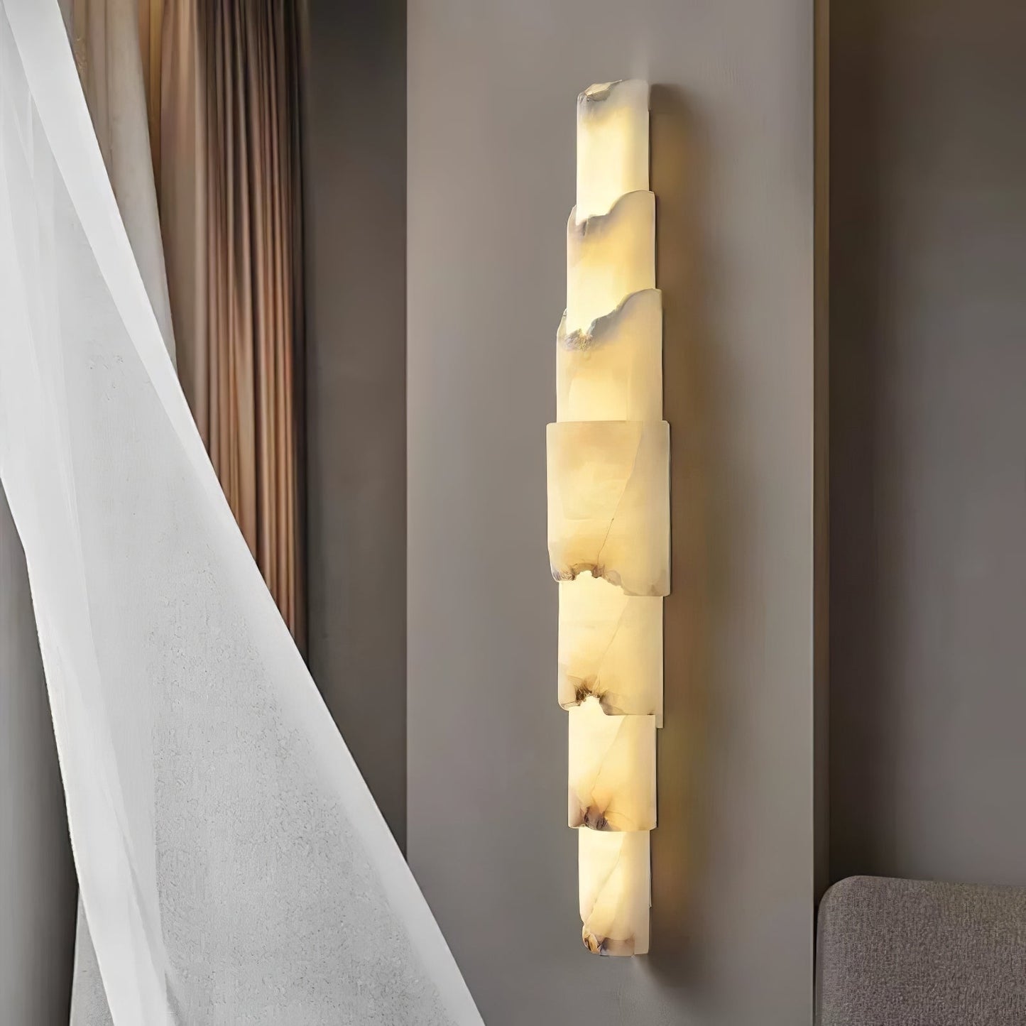 Cascading Alabaster Wall Sconce - YIOSI