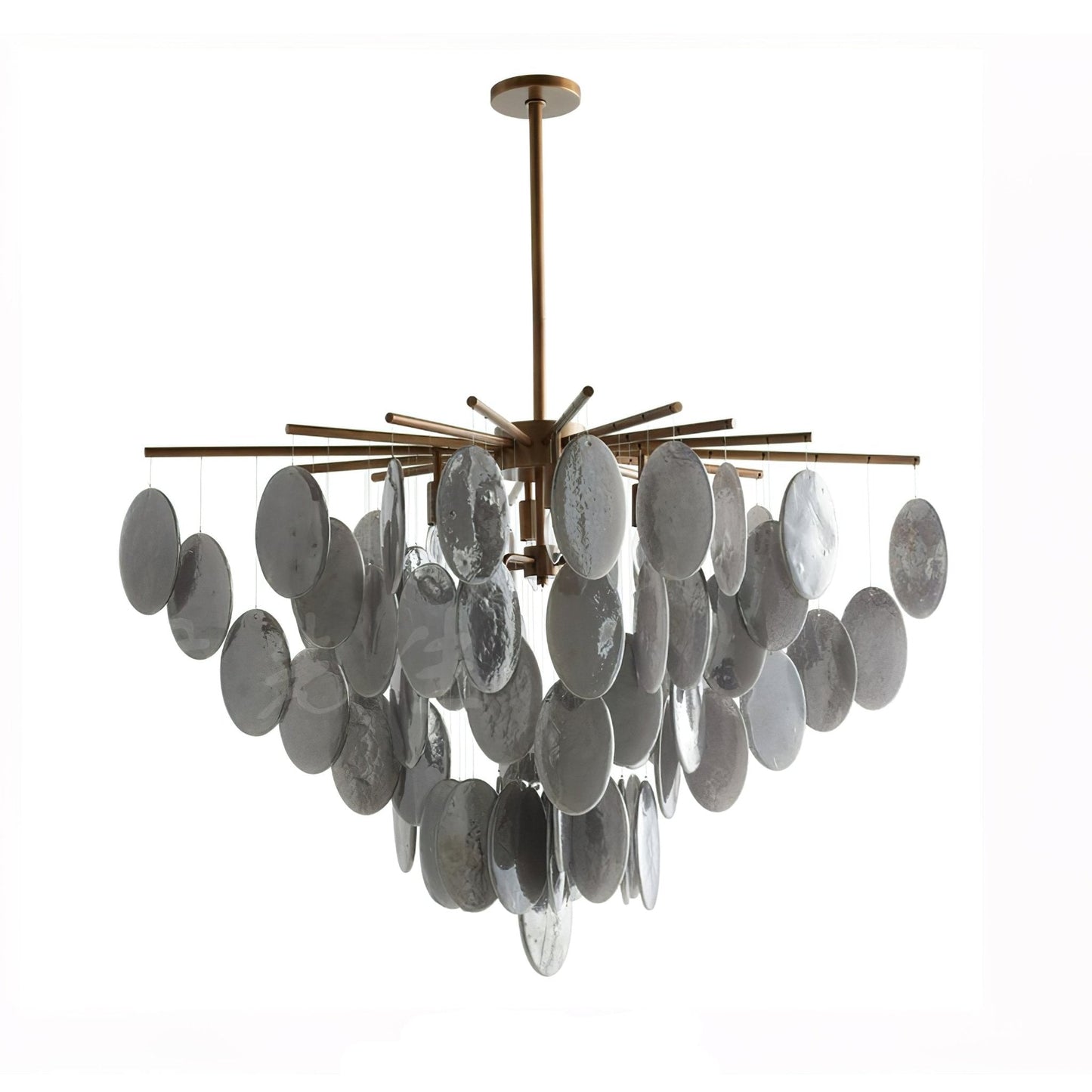 Cascading Selenite Disc Chandelier - YIOSI