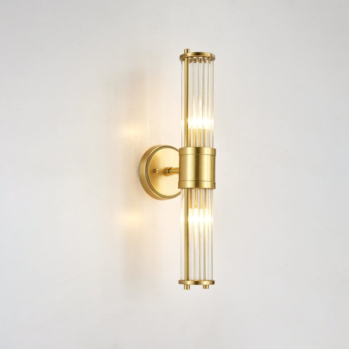 Celeste Brass Cylinder Wall Light – Mid Century Modern Sconce