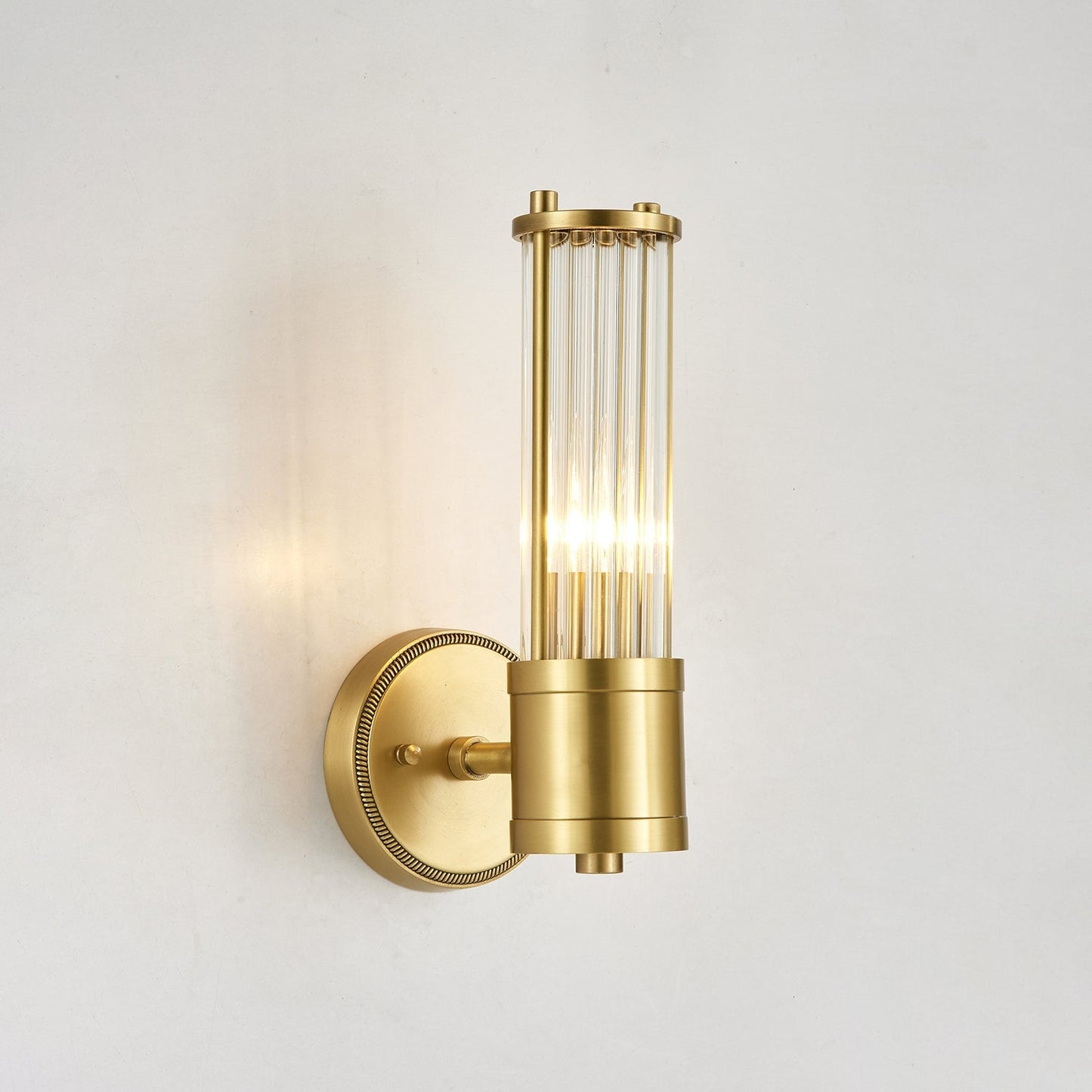 Celeste Brass Cylinder Wall Light – Mid Century Modern Sconce